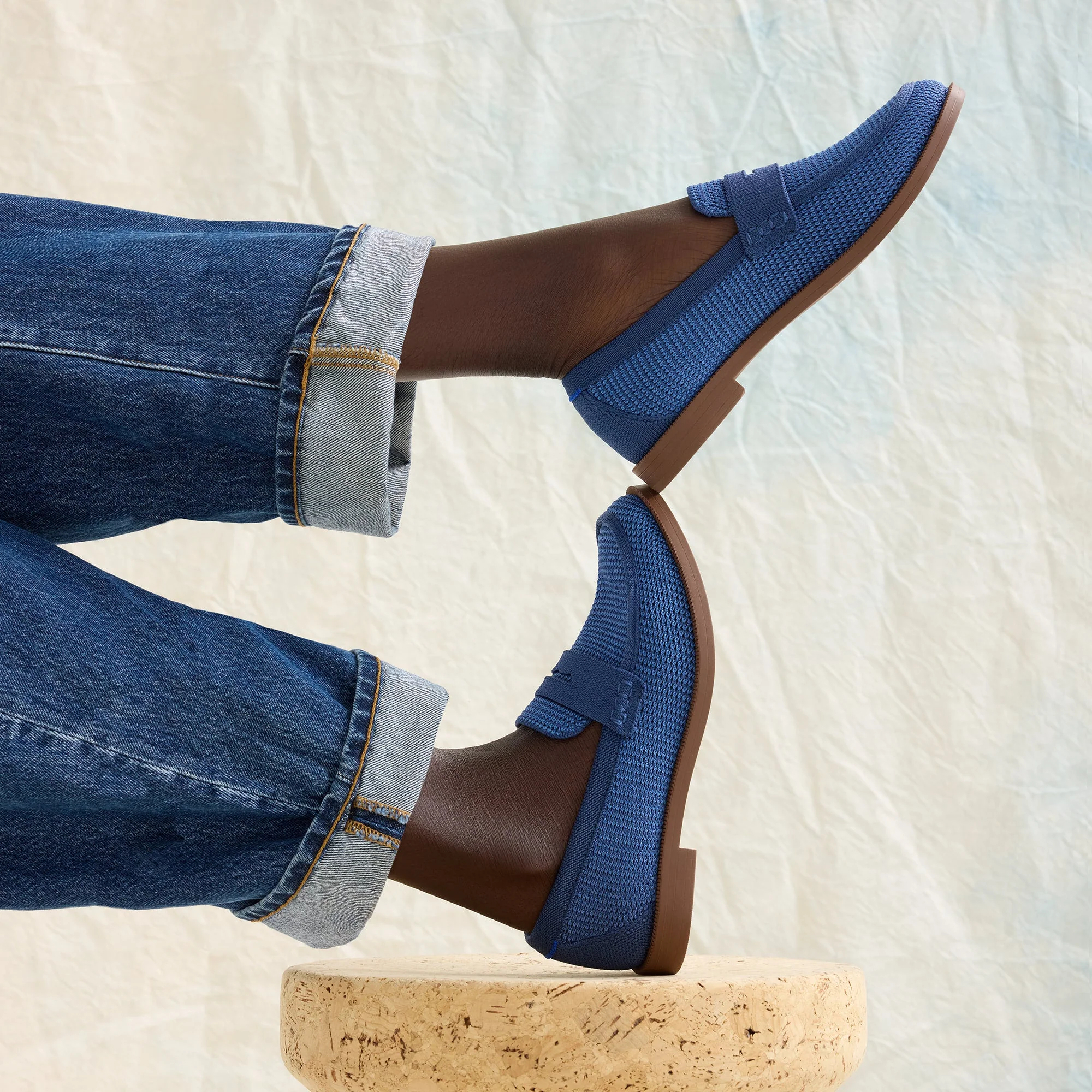 The Penny Loafer - Blue Raffia-Knit - Image 2