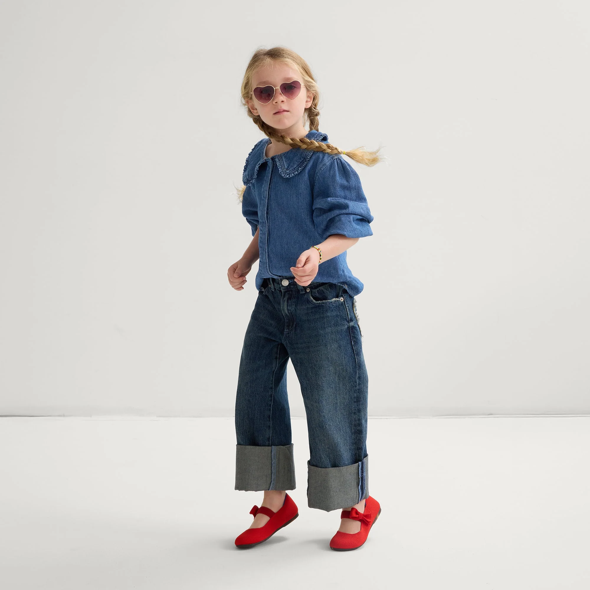 The Kids Tux Bow Mary Jane - Bright Red - Image 3