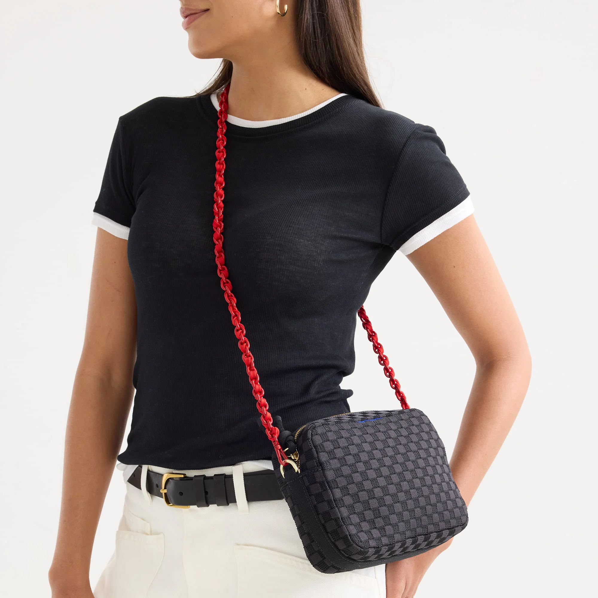The Crossbody Strap - Scarlet Chain-Knit - Image 2