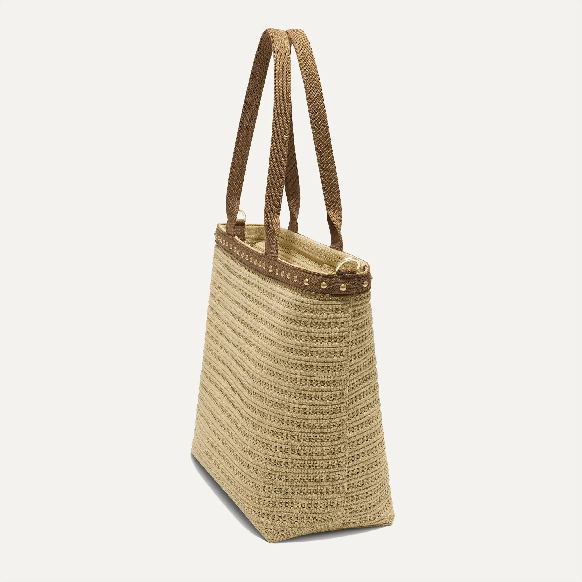 The Lightweight Zip Tote - Brown Butter Crochet - Image 4