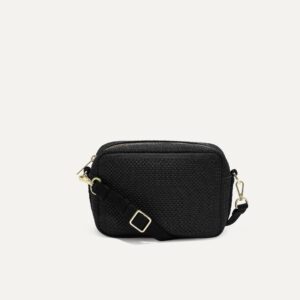 The Crossbody Camera Bag - Black Licorice Open-Knit