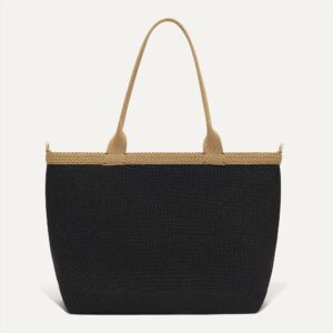 The Lightweight Zip Tote - Black Espresso Open-Knit